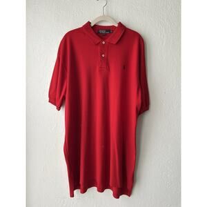 Vintage Polo Ralph Lauren Red Shirt XXL Made in USA 100% Cotton Classic Fit